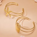 New Summer Ocean Five-Pointed Star Conch Series Stainless Steel 18K Gold Plated Bracelet