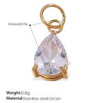 color: PJ469WEG White Zircon Gold Pendant