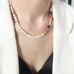 color: P1750-Abacus Bead Necklace -40+5cm