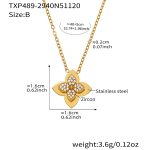 color: TXP489-B Style Gold Necklace 40+5cm