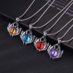 Devil's Eye Necklace Men's Trendy Men's Personality Flow All-Match Stainless Steel Pendant Ornament Eye Accessories