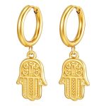 color: 2.5*12 Welded Ring Palms Together Gold Ear Cuff