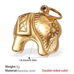 color: PJ455G Double-sided Solid Gold Pendant