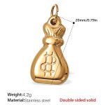 color: PJ437G Double-sided Solid Gold Pendant