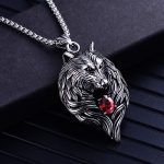 color: Wolf Head + Stainless Steel Chain
