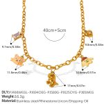 color: XL594G3.9MM-6 Multi-element Necklace