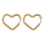 color: Round Wire Heart Ear Cuff Gold 1 PC