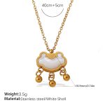 color: XL813WEG White Shell Necklace