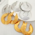 Elegant Port Vintage Earrings Light Luxury Elegant U-Shaped Advanced Stainless Steel All-Match Earrings Jewelry