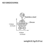 color: K010-Steel Color Bear Paw Zircon Pendant
