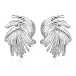 color: Wheat Ear Irregular Earrings Steel Color MS-398