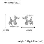 color: TXF469-Steel Color Earrings