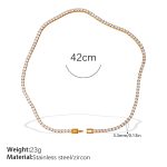 color: XL882WEG3.3MM White Zircon Necklace