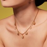 Holiday Stainless Steel Jewelry Set DIY Multi-Pendant Necklace Bracelet Starfish Zircon Earrings Anklet