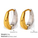 color: EH1359SG Two-tone Gold Color Earrings