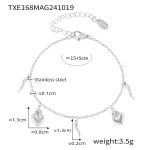 color: TXE168-Steel Color DIY Multi-charm Bracelet