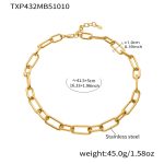 color: TXP432-Gold Necklace 41+5cm