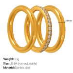 color: JZ108 US Size 6# Gold Ring