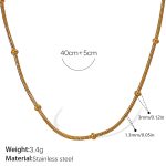 color: XL566G1.3MM Snake Bone Bead-clip Chain