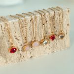 French Retro Red Agate Necklace Stainless Steel Clavicle Chain Light Luxury Design Simple All-Match Temperament New Accessories