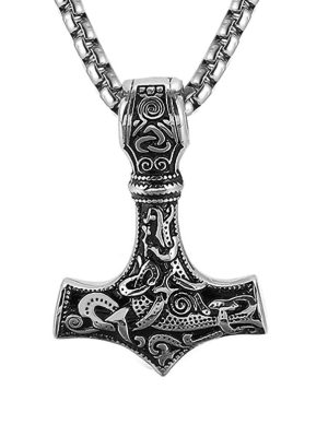 Men's Retro Pendant Personalized Creative Stainless Steel Quake Necklace Ornament