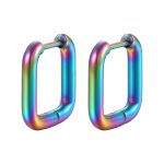color: Round Wire Square Colorful Ear Cuff MS-082 1 Pair