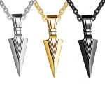 Punk Arrow Boat Anchor Cross Men's Chain Pendant Necklace Clothing Simple