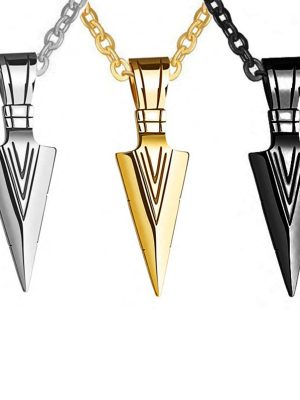 Punk Arrow Boat Anchor Cross Men's Chain Pendant Necklace Clothing Simple