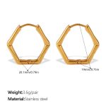 color: EH1198G Gold Hoop Earrings