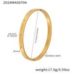 color: Z024-Gold Zircon Bangle