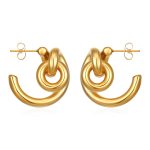 color: Cast Knotted Earrings Gold