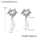 color: F1357-Steel Color Earrings