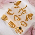 Zhonggu Hollow Geometry Switchable Index Finger Ring Combination Creative Design Simple Multi-Style Ring