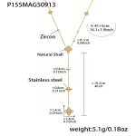 color: P155-Gold Y Letter Necklace 41+5cm