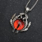 color: Red + Stainless Steel Chain
