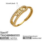 color: TXA248-Gold Zircon Ring -Size 7