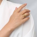 color: Little Snake Ring Gold MS-557 / size: US 5