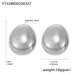 color: F755-Steel Color Polished Earrings