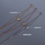 Chinese Bracelet Fashion round Brand Xi Character Double Layer Snake Chain Bracelet Stainless Steel 18K Gold Bracelet Electroplating