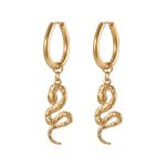 color: Drop Hanging Mamba Ear Cuff Gold MS-662