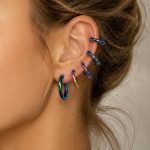Multicolor Series Stainless Steel Earrings 18K Gold Plating Ear Ring Simple Earrings Ornament Women