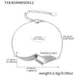 color: TXE404-Steel Color Geometric Bracelet 16+5cm