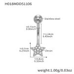 color: H018-Steel Color Post Length 11.4mm Post Thickness 1.55mm