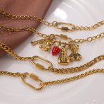 Bracelet Necklace Female Personality Design All-Match Jewelry Non-Fading New Hot