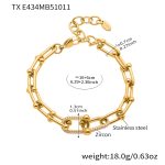 color: TXE434-Gold Zircon Bracelet 16+6cm