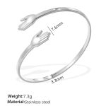 color: SZ238S Adjustable Silver Bangle