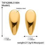 color: TXF428-Gold Large Earrings