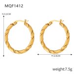 color: F1412-Gold Earrings