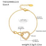 color: TXE529-A Style Gold Bracelet 16+4cm