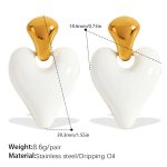 color: EH504WEG White Resin Drop Earrings